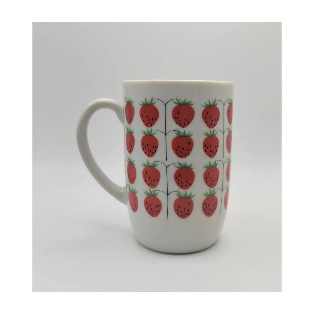 Vintage Arabia Finland Style Strawberry Patch Ceramic Coffee Mug